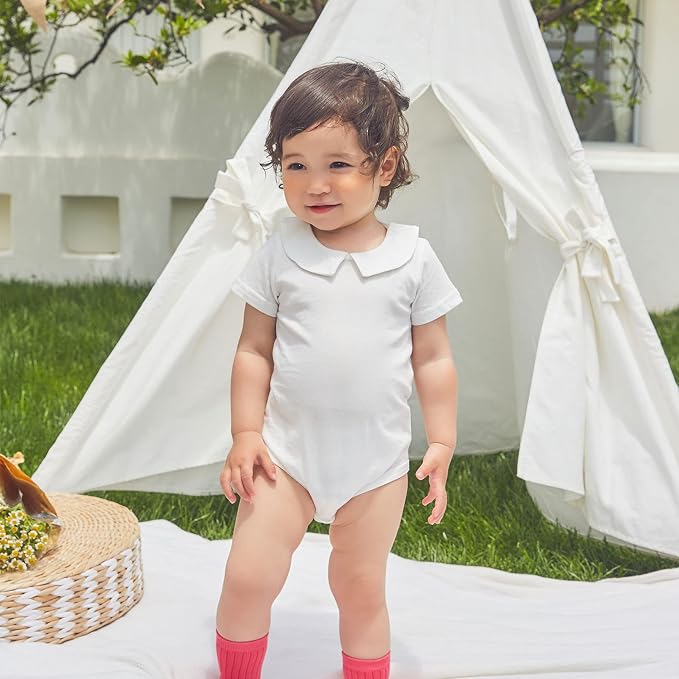 pureborn Baby Girls Boys Bodysuit Super Soft Cotton Romper 0-24 Months | - Image 3