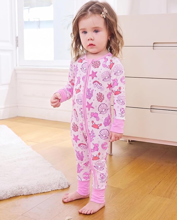 babee Reshinee Viscose Derived from Bamboo Baby Footie Pajamas Convertible - Image 3