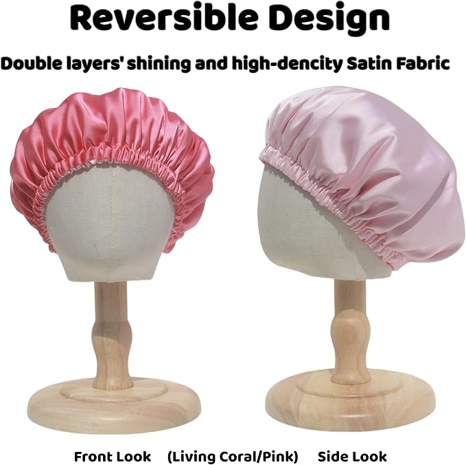AKISS Baby Infant Newborn Toddler Satin Silk Hair Bonnet Cap - Image 2