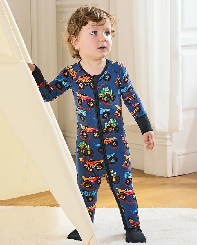 babee Reshinee Bamboo Viscose Baby Footie Pajama, Zipper Sleeper Boys Girls | - Image 8