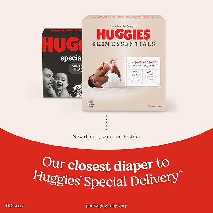 Huggies Size 6 Diapers, Skin Essentials Baby Diapers, Size 6 (35+ lbs), 36 Count