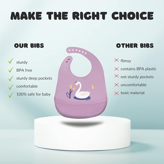 Silicone Baby Bibs with Food Catcher - Image 4
