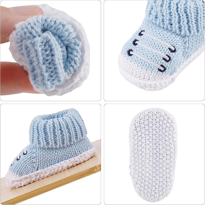 Newborn Knit Booties Soft Baby Sock Boots - Image 3