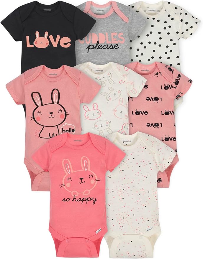 Onesies Brand Baby Girls' 8-pack Short Sleeve Mix & Match Bodysuits by OnesiesBrand