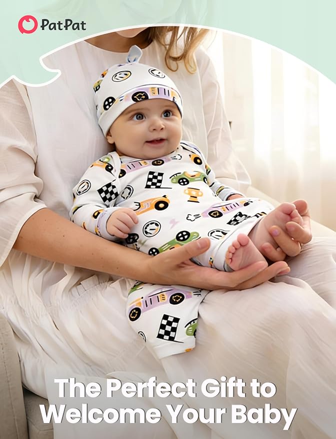 PATPAT Baby Sleeper Gown with Hat - Image 2