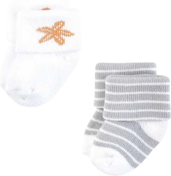 Hudson Baby Baby 8-pack Cotton Rich Newborn and Terry Socks - Image 6