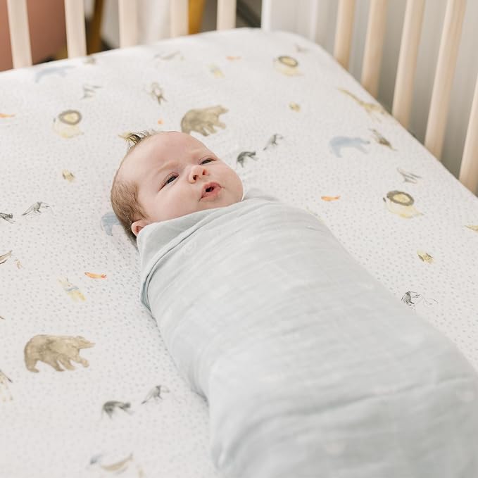 Little Unicorn Premium Cotton Swaddle Baby Blanket | Breathable Fabric | - Image 7