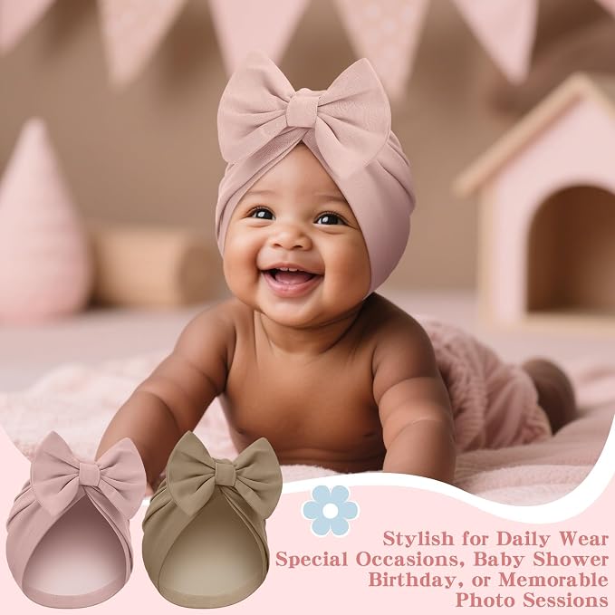 6 Pcs Newborn Satin Bonnet for Infant Months - Image 4