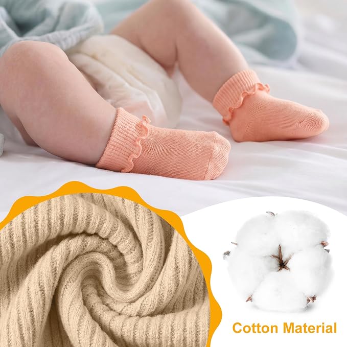 Toulite 12 Pair Preemie Newborn Baby Socks - Image 5
