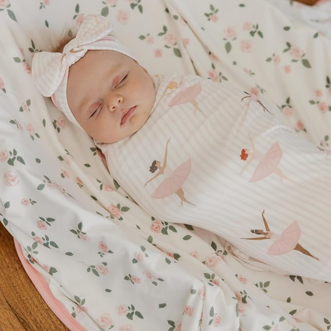 Copper Pearl Swaddle Blankets for Newborns | Soft Stretchy Receiving Blankets - Image 3