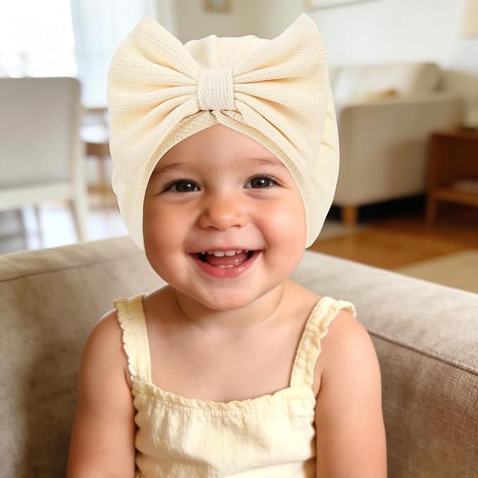 Cinaci 6 Pack Nursery Hospital Caps Bonnets Beanies Headwraps Turban Hats - Image 5