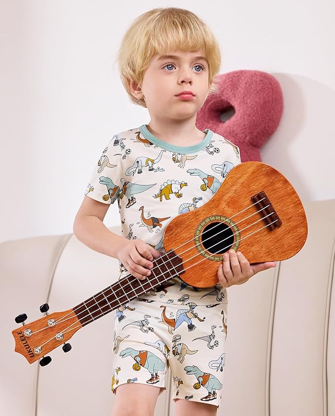 babee Reshinee Bamboo Viscose Toddler Boys Pajamas Set, Short Sleeve Kids - Image 7