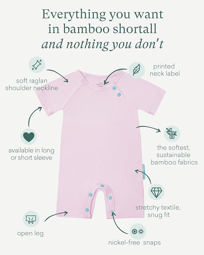 PurComfy SuperSoft Bamboo Viscose Baby Romper, Short Sleeve | One-piece Summer - Image 2