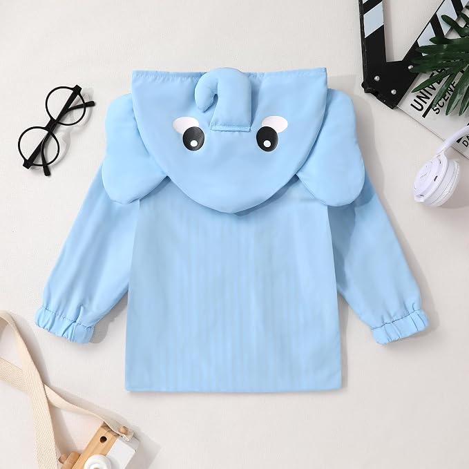 YOUNGER TREE Toddler Baby Boy Girl Duck Raincoat Cute Cartoon Hoodie Zipper - Image 2