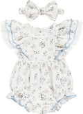TITKKOP Ruffle Bubble Romper for Baby Girl | One-Piece Shorts Jumpsuit | Summer by TITKKOP