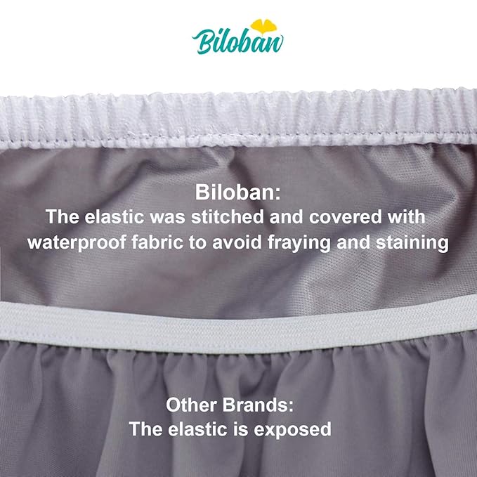 Biloban Reusable Diaper Pail Liner Bags 2 Pack for Ubbi, Waterproof Larger Capacity & Washable Wet Bag for Cloth Diapers & Kitchen Garbage, Grey & Navy