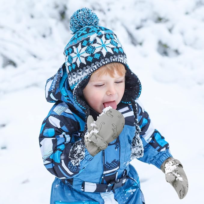 Sarfel Toddler Mittens Waterproof Toddler Gloves Baby Winter Mittens Toddler - Image 3