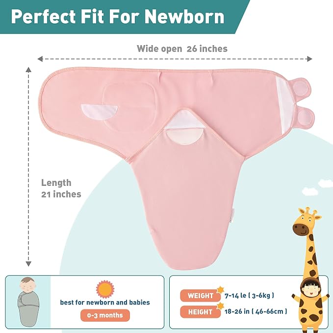 GLLQUEN BABY Swaddles for Newborns 0-3 Months, Adjustable & Easy Fastener | - Image 6