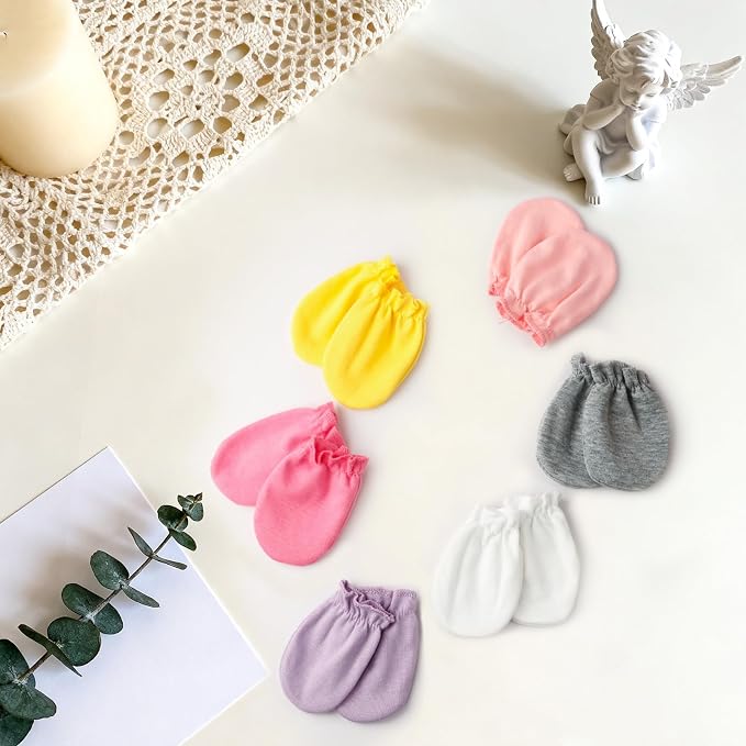 Baby Mittens 0-6 Months No Scratch 100% Cotton Gloves - Image 3