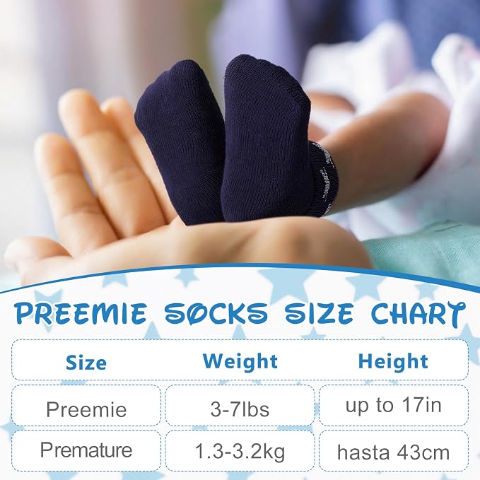 Twistover 10 Pairs Preemie Cotton Turn Cuff Socks - Image 3