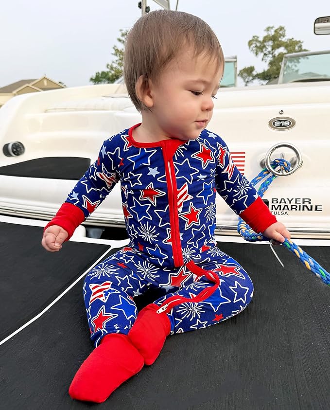 babee Reshinee Bamboo Viscose Baby Footie Pajama, Zipper Sleeper Boys Girls | - Image 4