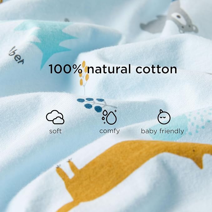 Duomiaomiao 0.5 TOG Toddler Sleep Sack 12-24 Months 100% Cotton Lightweight Baby Sleep Sack with Feet, Breathable Comfy Toddler Wearable Blanket