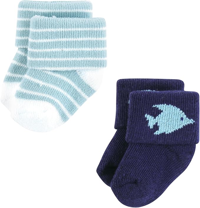 Hudson Baby Baby 8-pack Cotton Rich Newborn and Terry Socks - Image 6