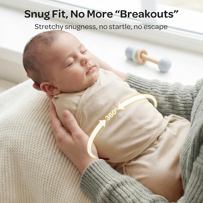 Momcozy Swaddles for Newborns, Quiet Fastener Swaddle for Infant 0-3 Months | - Image 7
