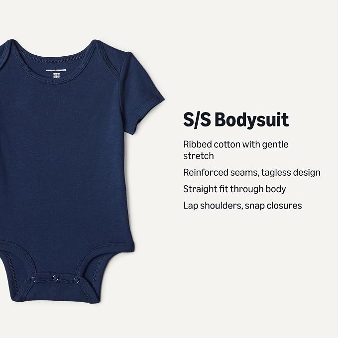 Amazon Essentials Unisex Babies' Short-Sleeve Bodysuits - Image 2