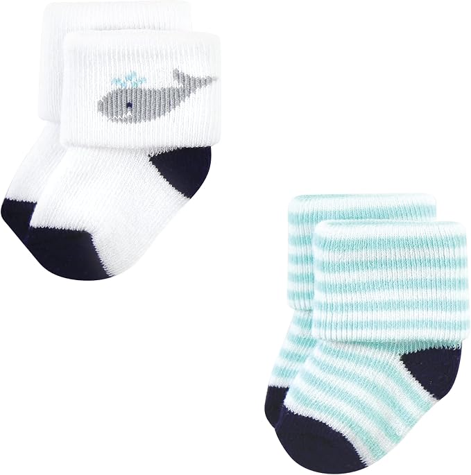 Hudson Baby Baby 8-pack Cotton Rich Newborn and Terry Socks - Image 5