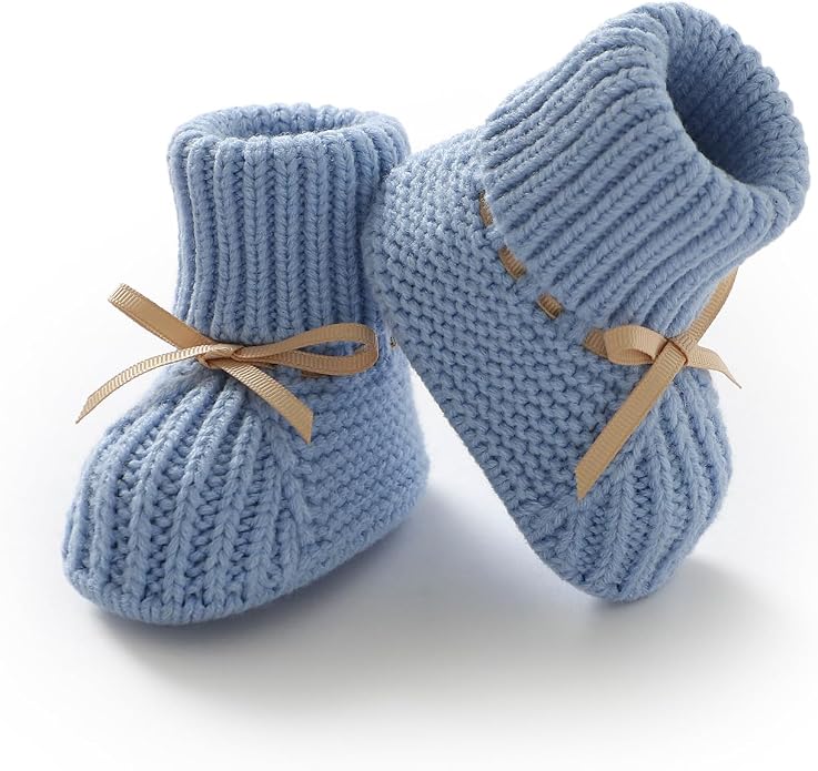 mimixiong Baby Booties Newborn Infant Sock Shoes | Hand Knitting Crochet Boy by mimixiong