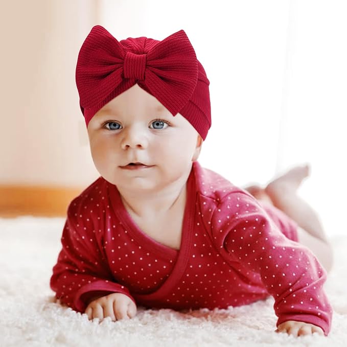 Cinaci 4 Pieces Baby Girls Turban Hats - Image 6