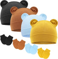 BQUBO Newborn Baby Hats Mittens Set Hospital Hat Beanie Infant Caps Baby Gloves by DRESHOW
