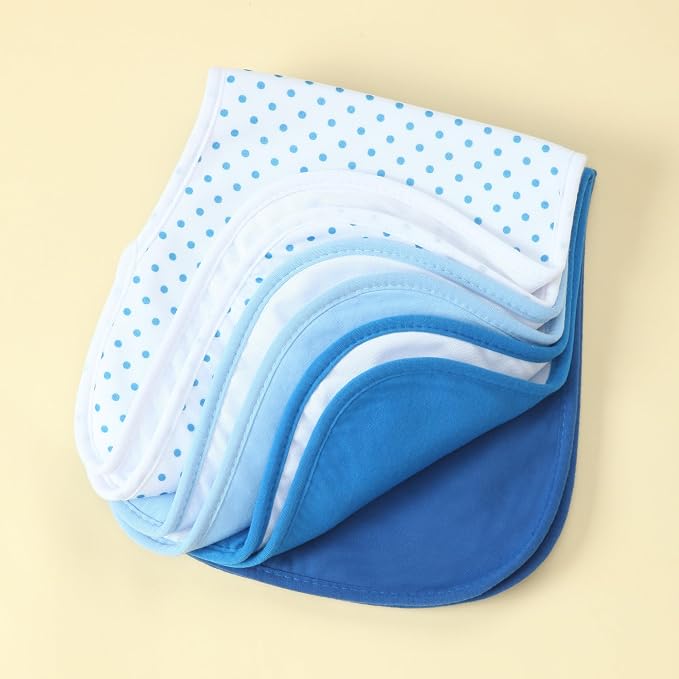 Baby Burp Cloths 8-Pack, Waterproof Burping Cloths, 4-Layer Super Absorbent & - Image 8