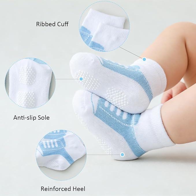 EPEIUS Unisex Baby Girls Boys Non-Slip Socks - Image 4