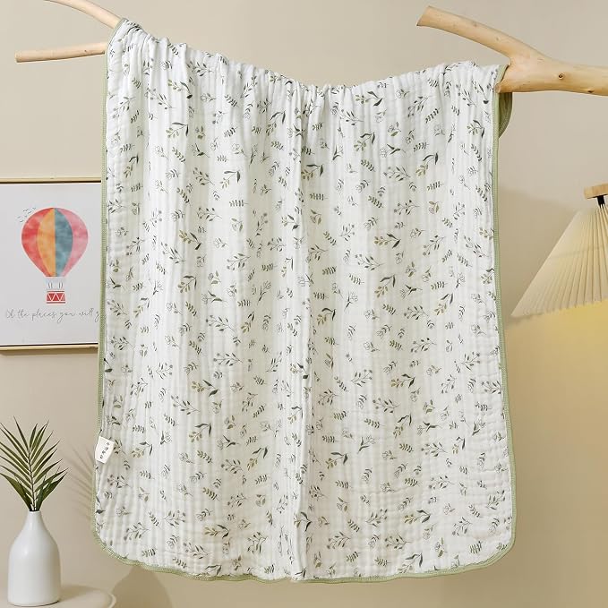REPRECONF Muslin Baby Blanket 2 Pack, 6 Layer Cotton Swaddle Blanket 43x43 | - Image 7