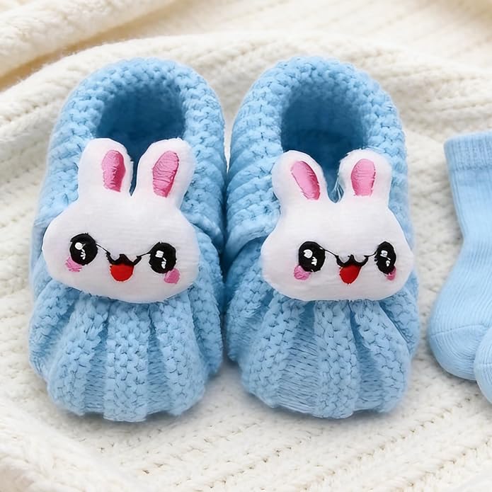 Infant Baby Boys Girls Knitted Booties Soft Cute First Walking Socks Shoes | - Image 3