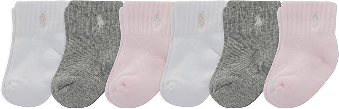 Polo Ralph Lauren Baby’s Classic Sport Ankle Socks, 6 Pair Pack, Soft Stretchy by Unknown