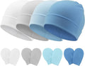 BQUBO Baby Hats and Mittens Infant Cotton Beanie Gloves No Scratch Set Newborn by DRESHOW