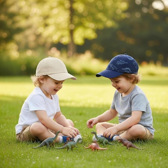 Toddler Sun Hats Baby Boys Cap Girls Adjustable Dinosaur Baseball Kids Hats - Image 3