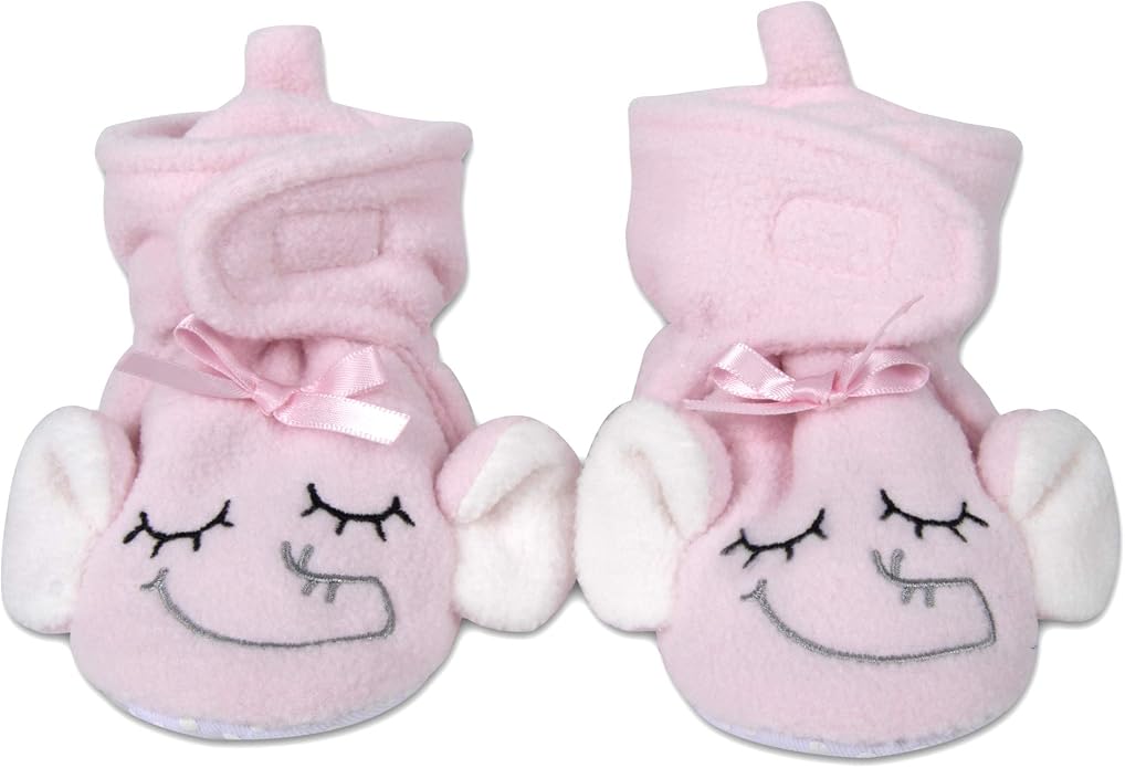 Cozy Fleece Baby Booties- Sherpa Baby Crib Booties Soft Soled Winter Shoes by BabyEssentialsNotJusttheBasics