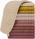 Ease Cubs 12 Pack Muslin Burp Cloths Large 100% Cotton Hand Washcloths by Ease+Cubs