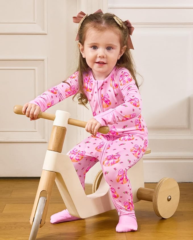babee Reshinee Viscose Derived from Bamboo Baby Footie Pajamas Convertible - Image 4