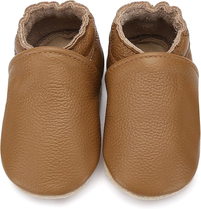 Genuine Leather Baby Booties Soft Sole Toddler Walking Shoes by Aijoviko