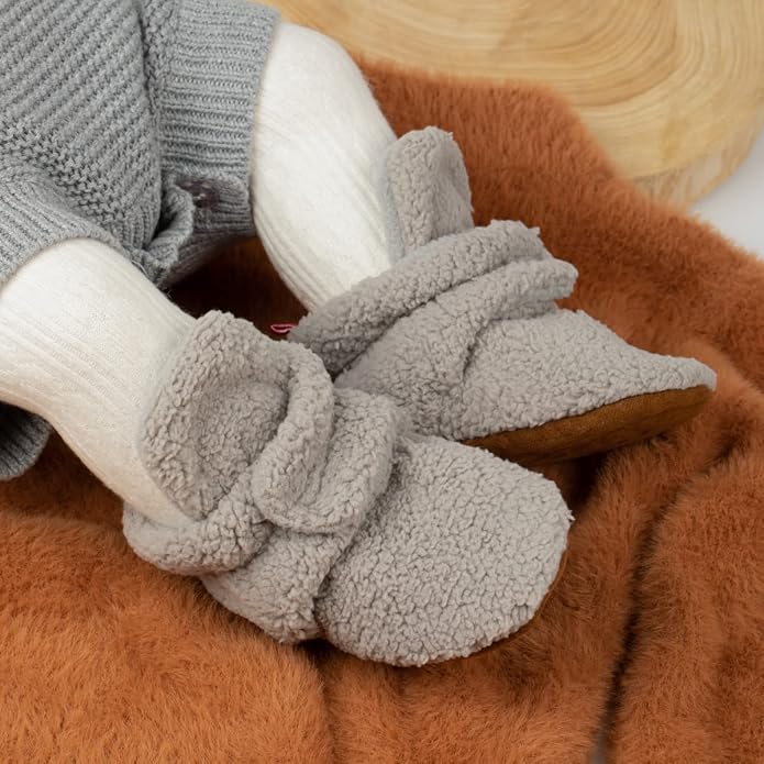 Sawimlgy Newborn Infant Baby Girl Boy Cotton Booties Stay On Sock Slippers Soft - Image 2