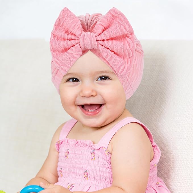 Cinaci 6 Pack Nursery Hospital Caps Bonnets Beanies Headwraps Turban Hats - Image 5