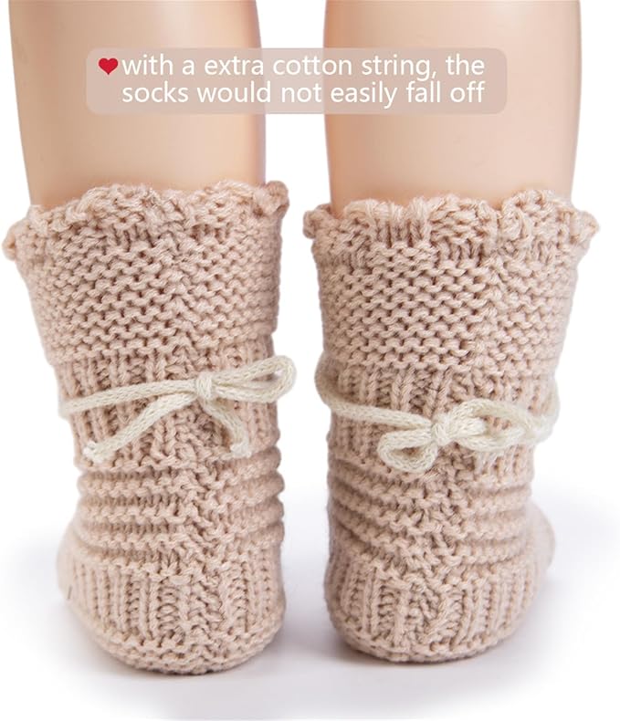 Baby Booties Newborns First Walkers Soft Knit Elegant Knit Baby Booties - Image 5