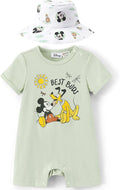 Disney Baby Boy's 2-Piece Romper and Sun Hat Outfit Set Newborn to Infant by Disney