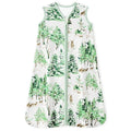 Baby Sleep Sack 12-18 Months 100% Cotton Lightweight 0.5 TOG Wearable Blanket Baby Sleep Bag with 2-Way Zipper for Infant Toddler Green Pine Tree