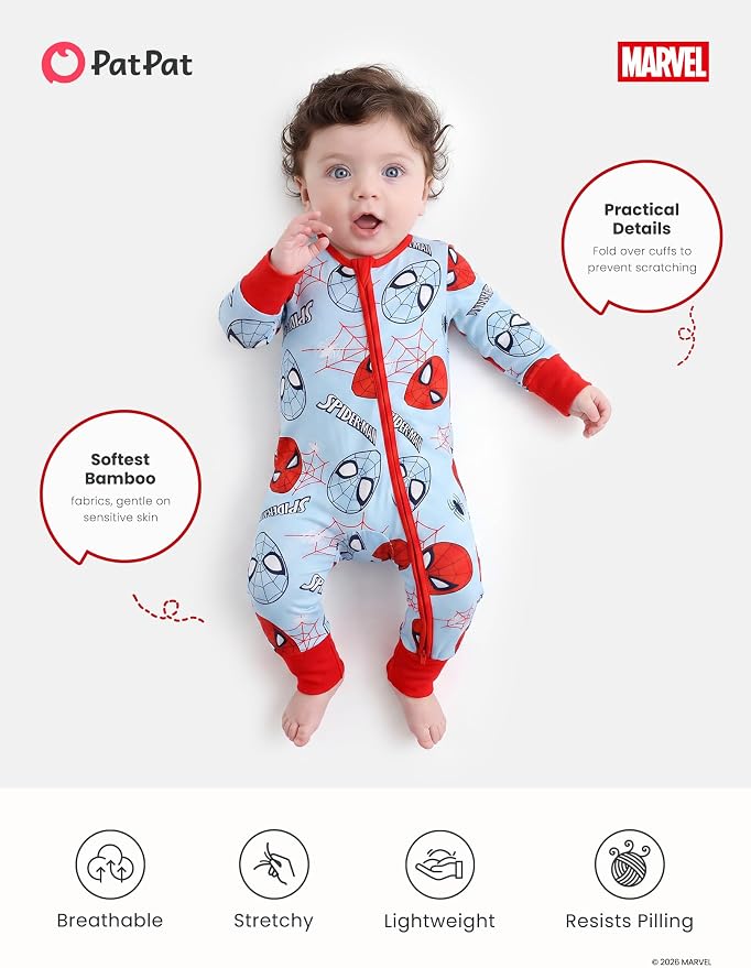 Disney Baby Viscose Made from Bamboo 2-Way Zipper Footie Outfit NB to Inf - Image 5